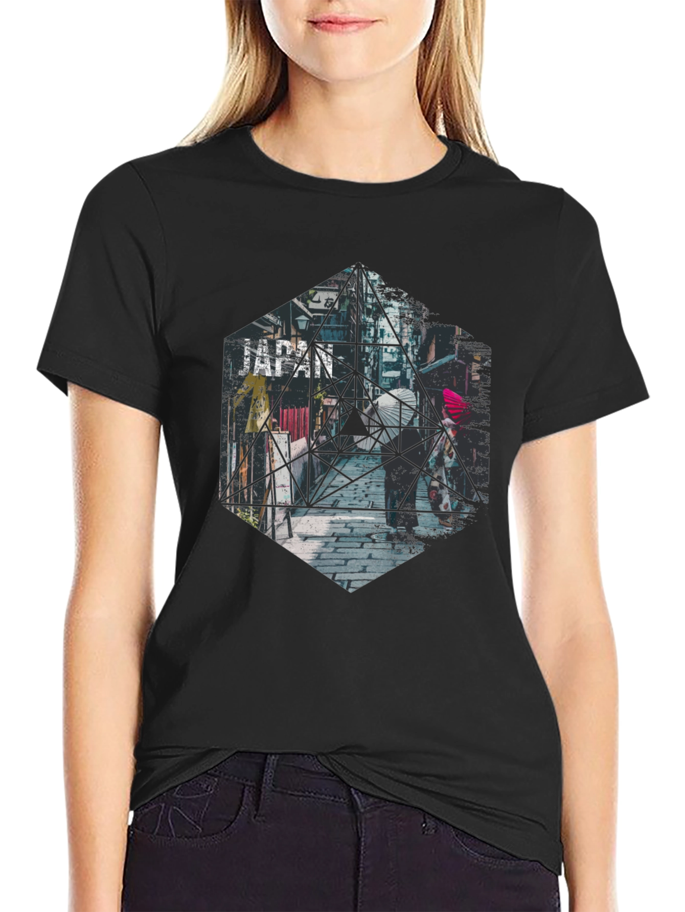 Geometric Japan T-Shirt - Urban Style
