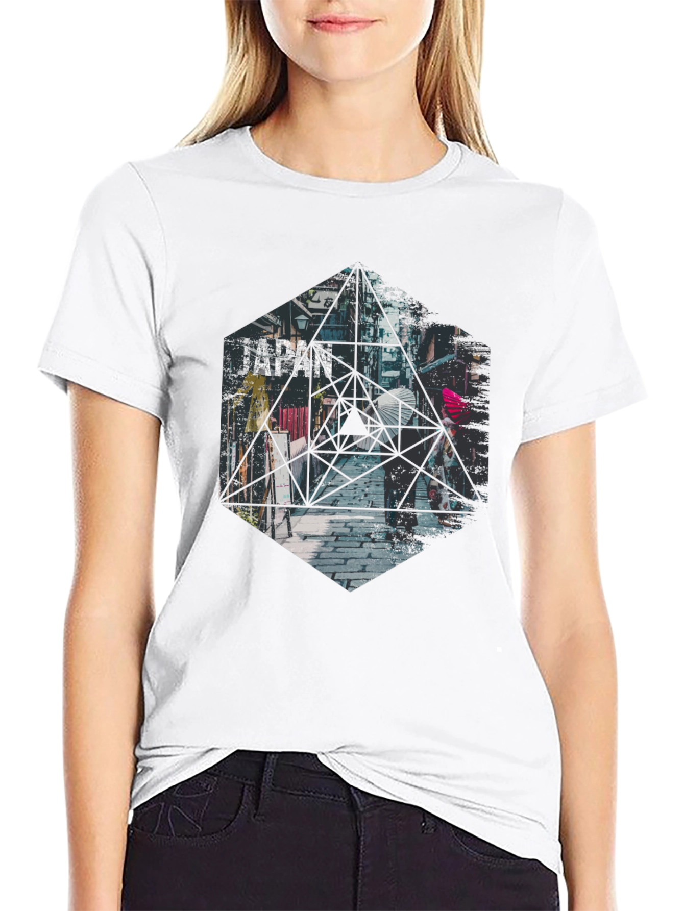Geometric Japan T-Shirt - Urban Style