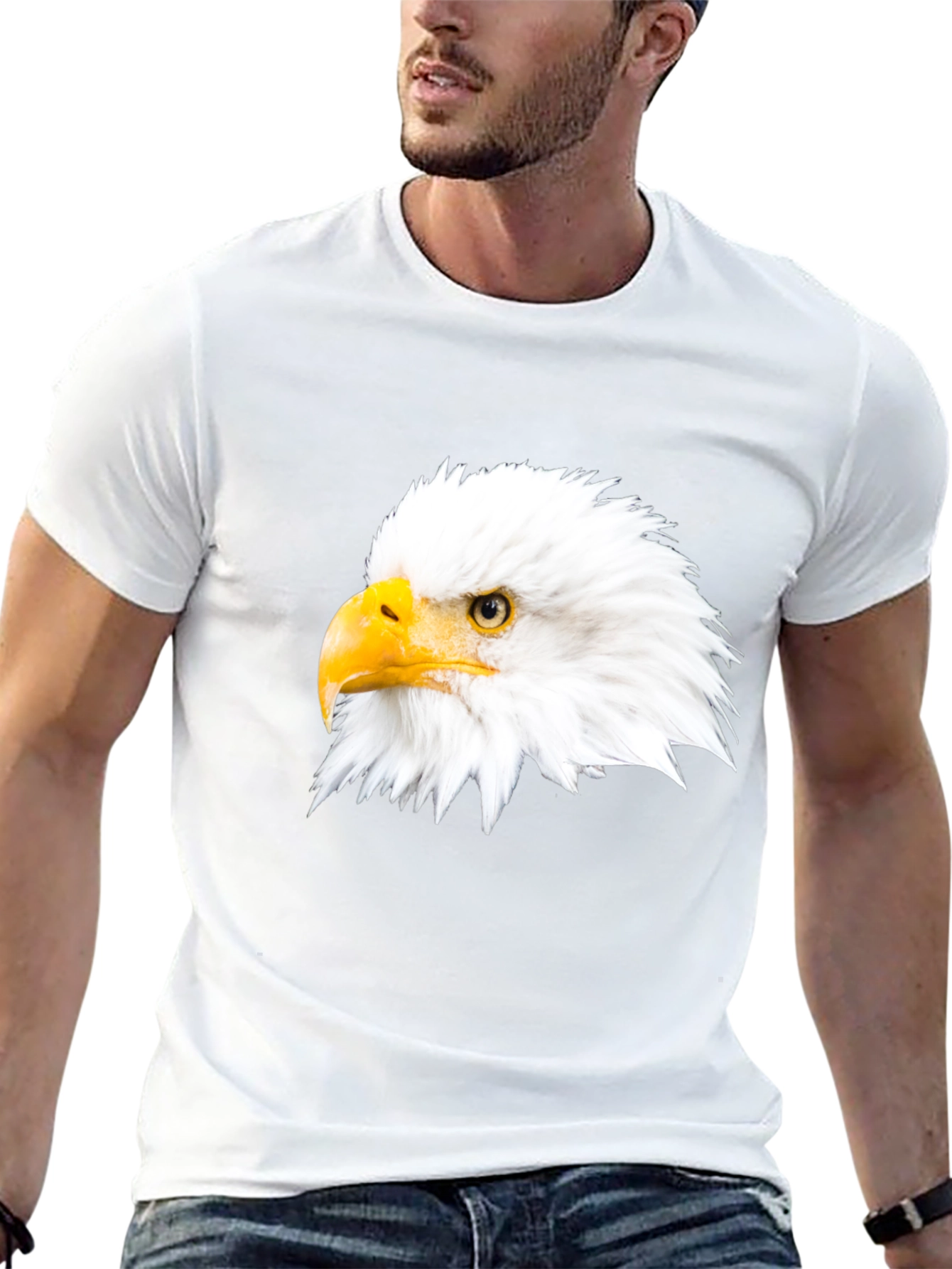 Eagle Head Graphic Black T-Shirt