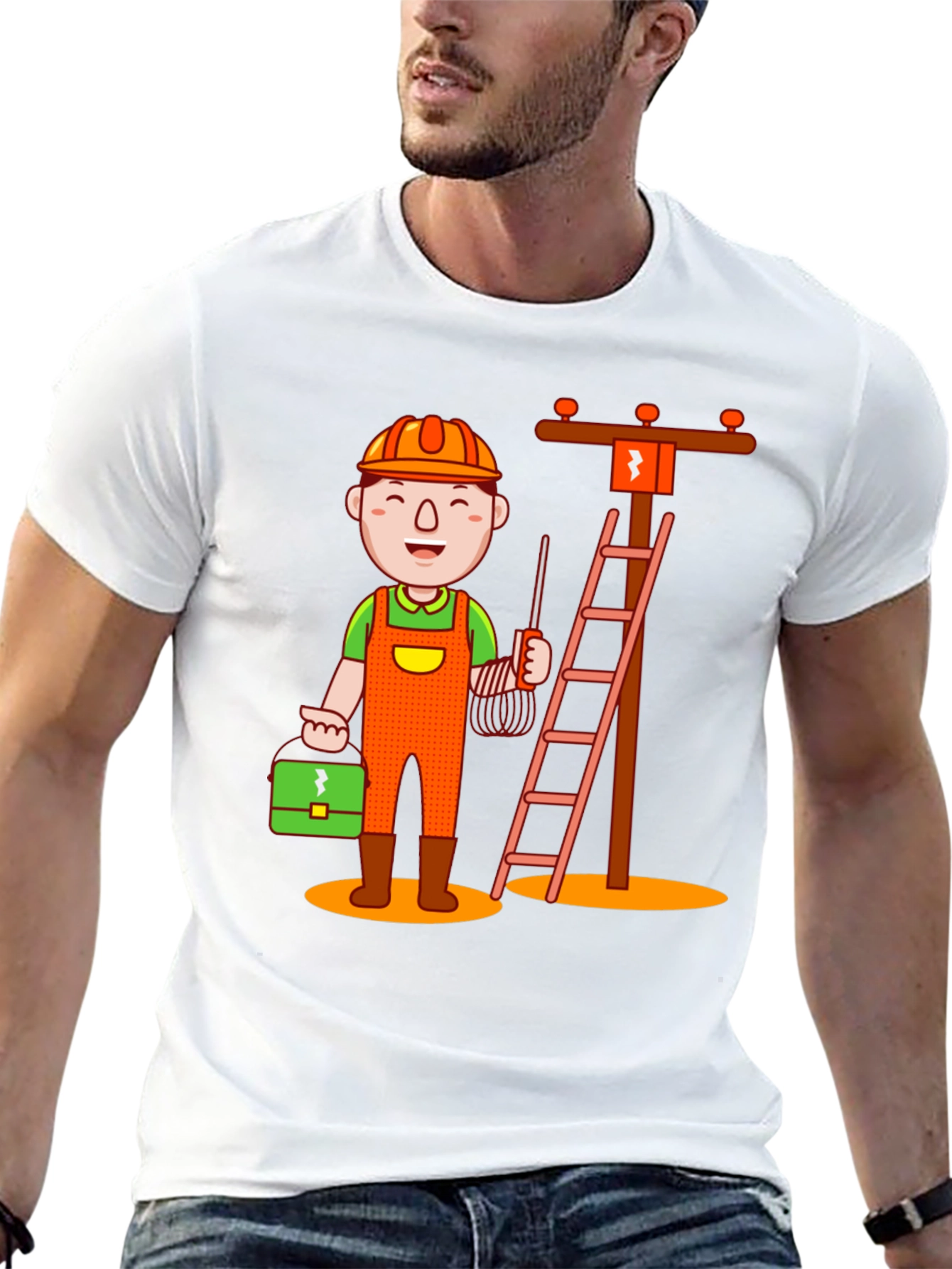 Electrician Cartoon T-Shirt