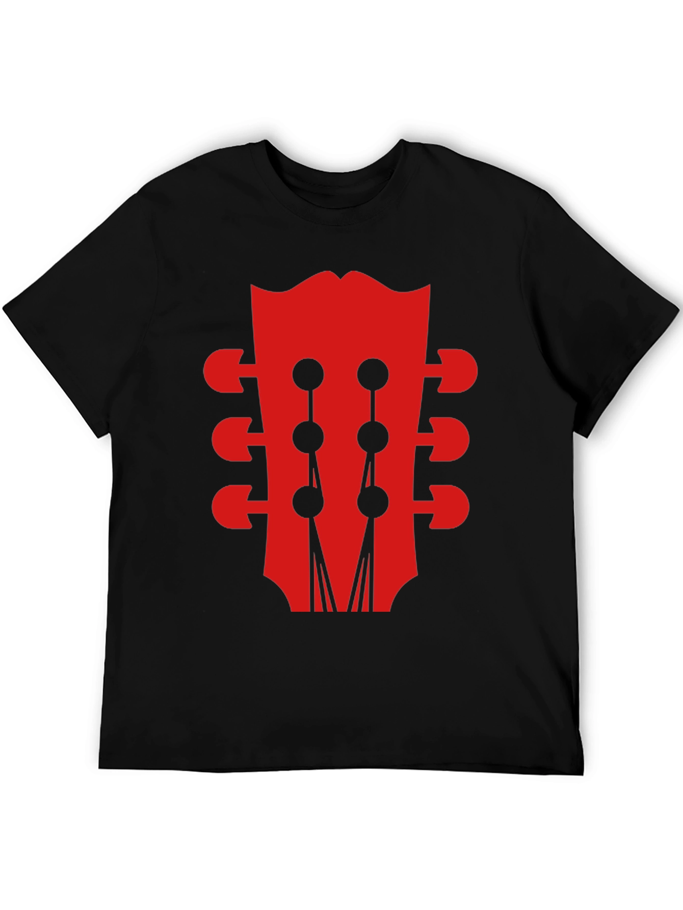 Guitar Head Black Graphic Tee