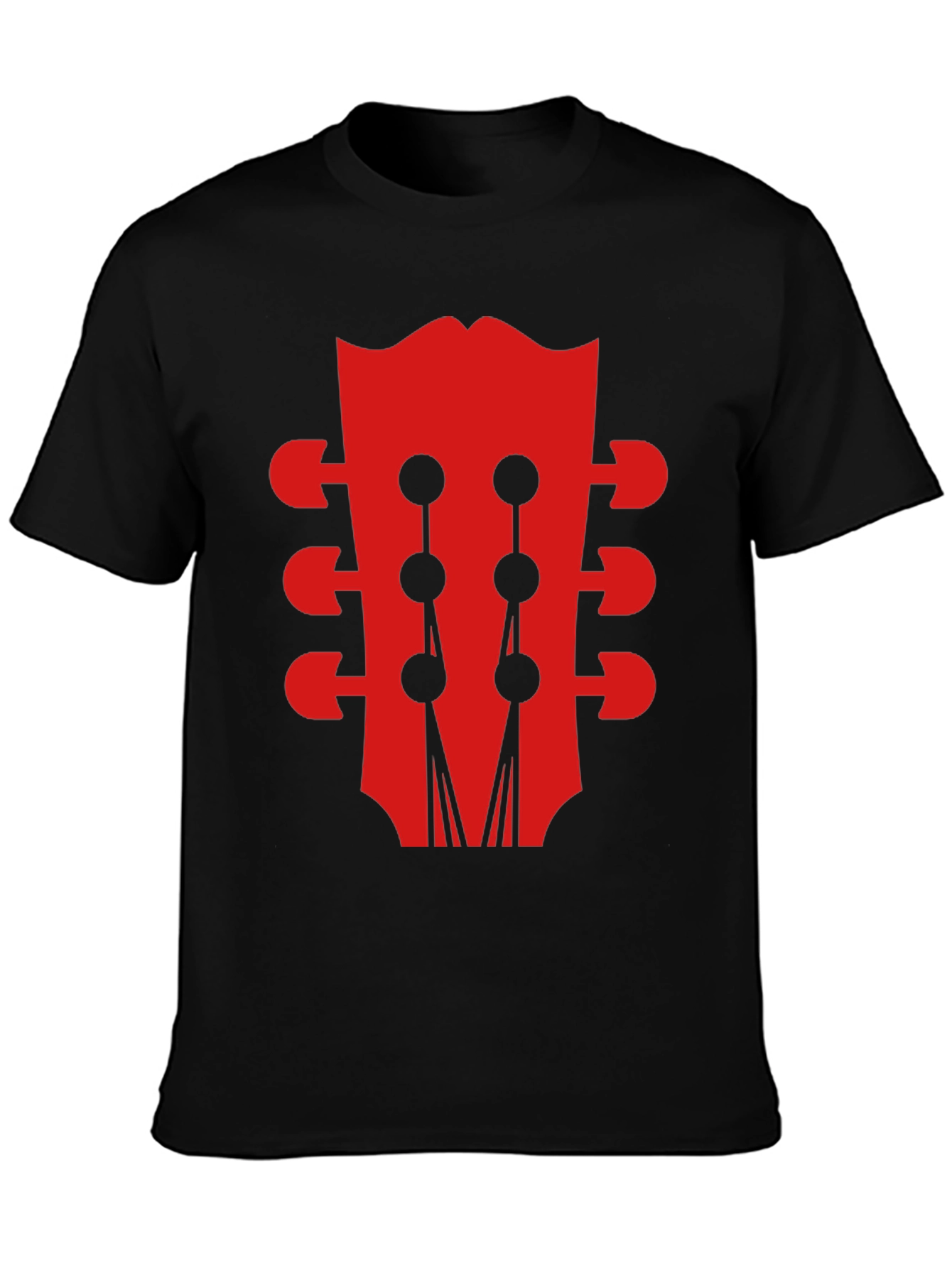 Guitar Head Black Graphic Tee