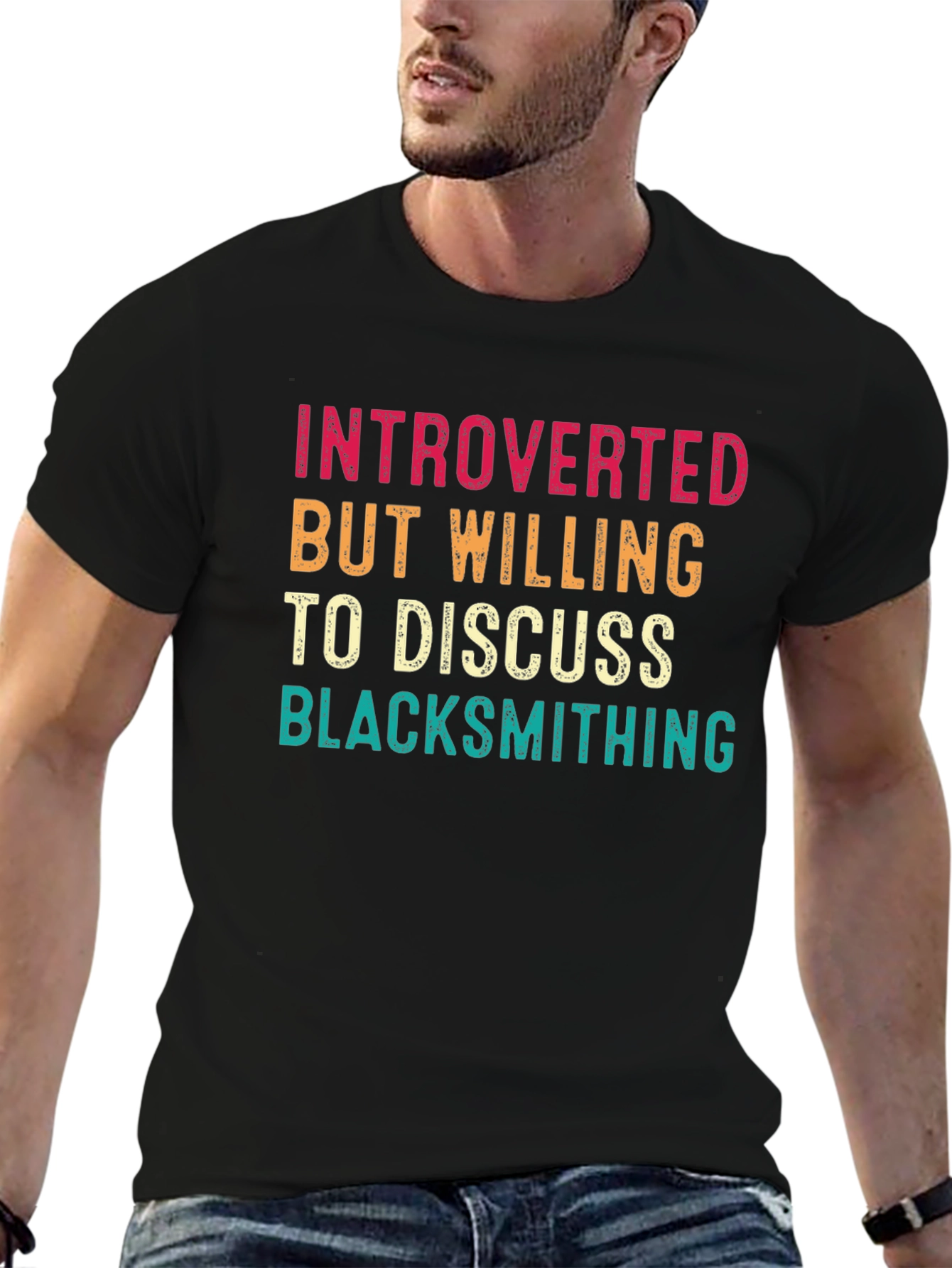 Introverted Blacksmithing Humor T-Shirt