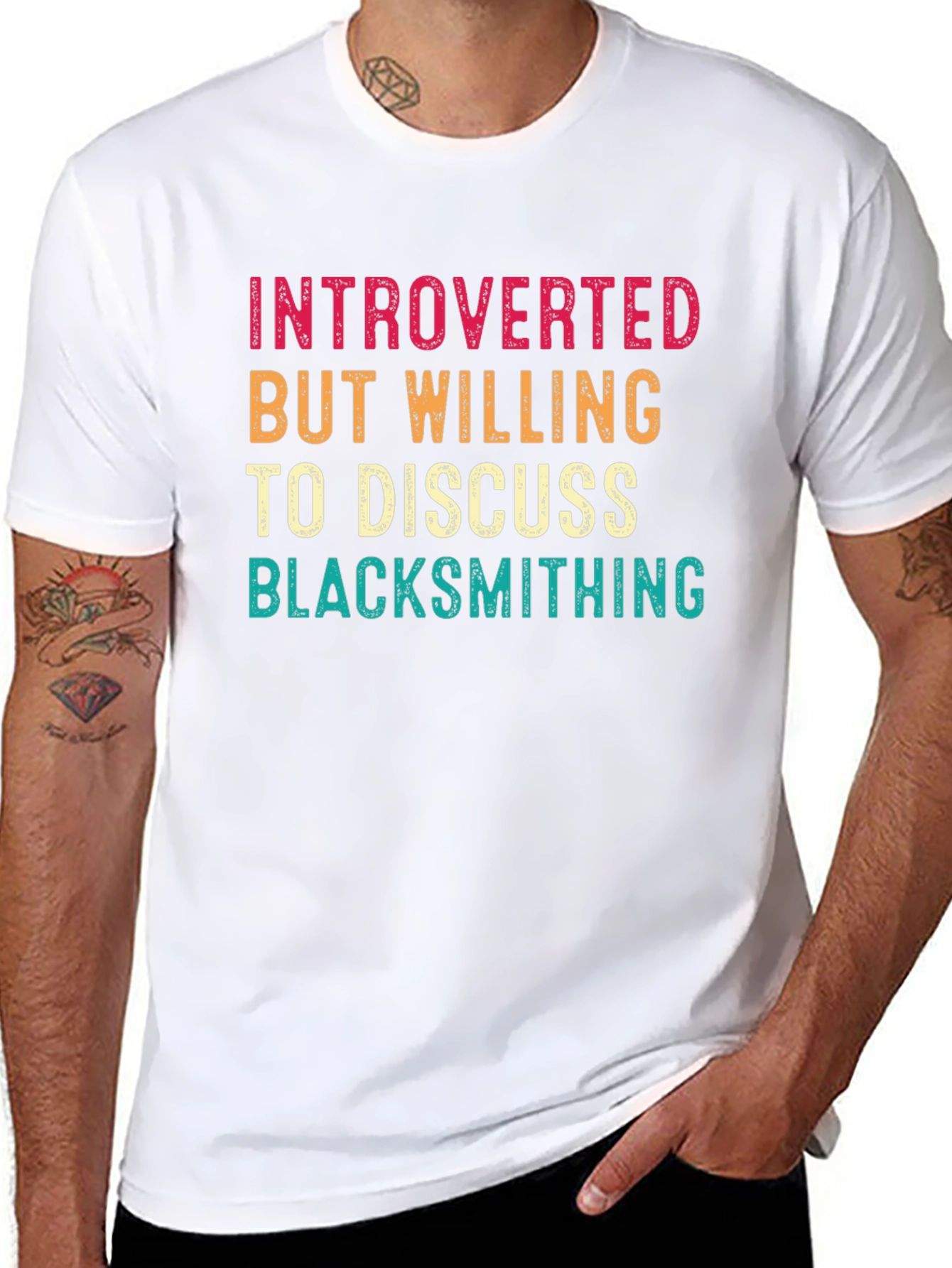 Introverted Blacksmithing Humor T-Shirt
