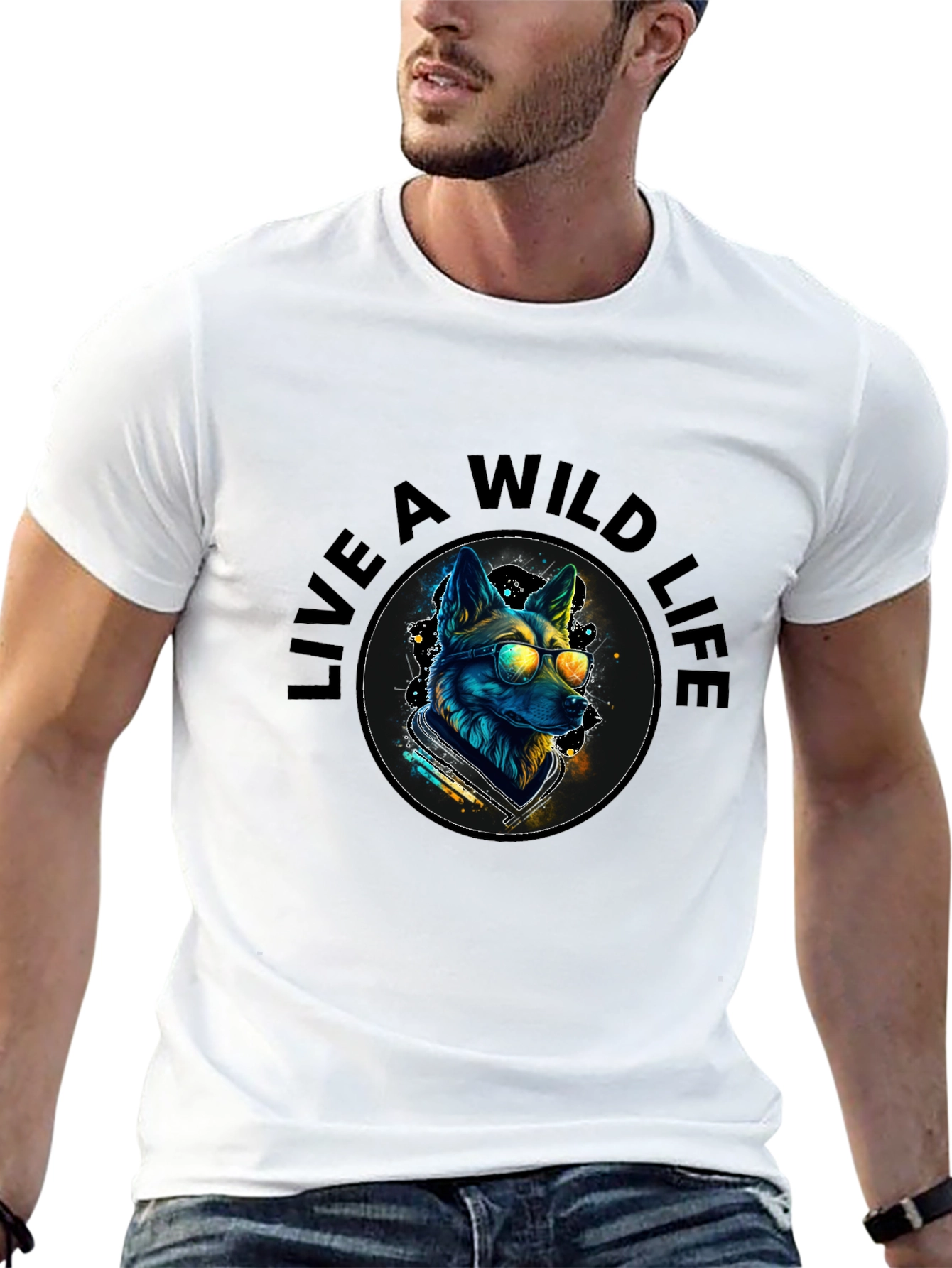 Wild Life Dog Graphic Tee - Cool & Comfy