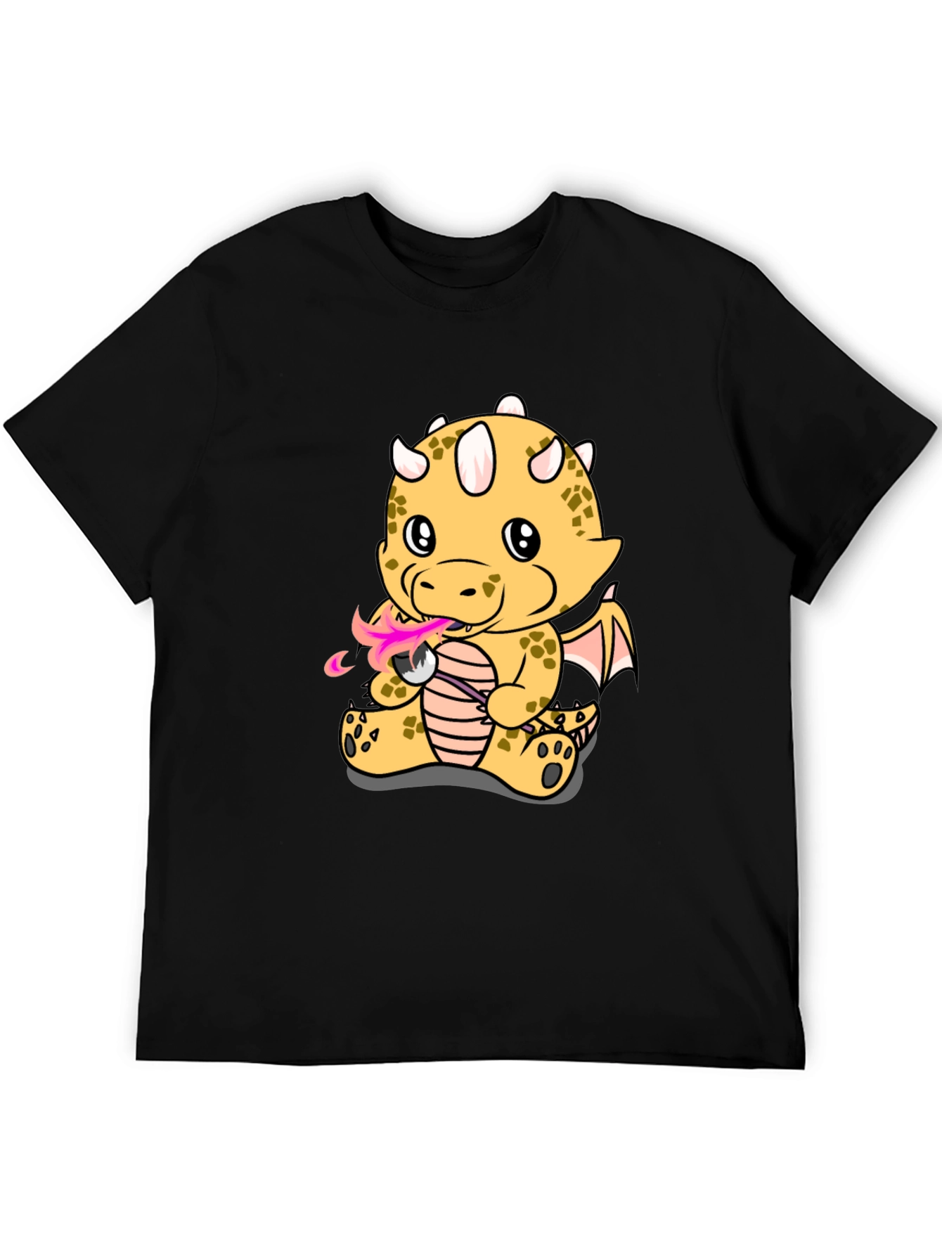 Dragon Fire T-Shirt - Black Cotton Tee