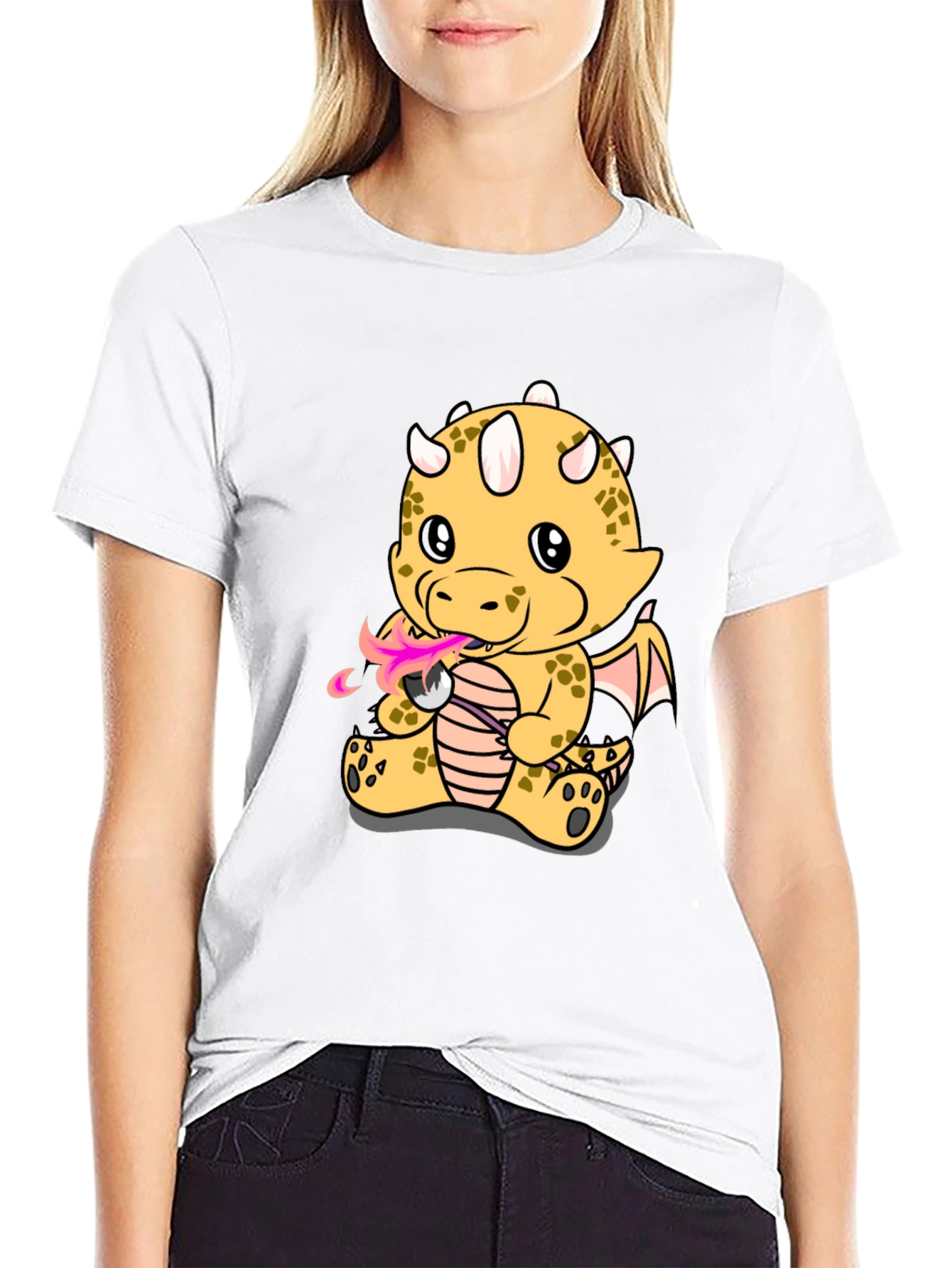 Dragon Fire T-Shirt - Black Cotton Tee
