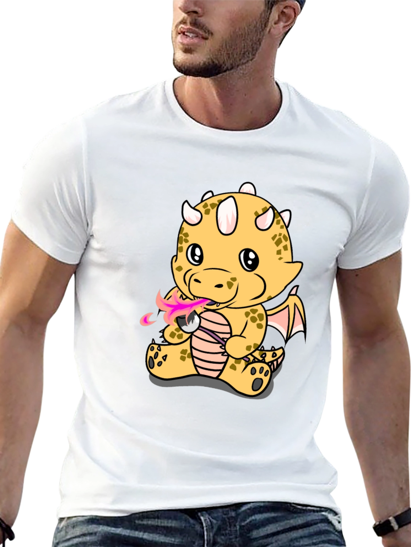 Dragon Fire T-Shirt - Black Cotton Tee