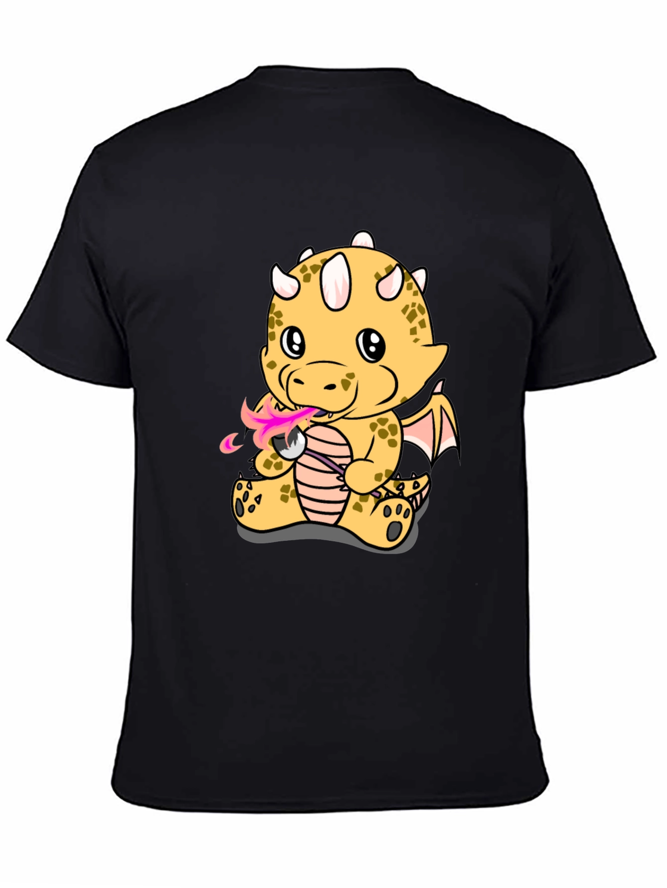 Dragon Fire T-Shirt - Black Cotton Tee