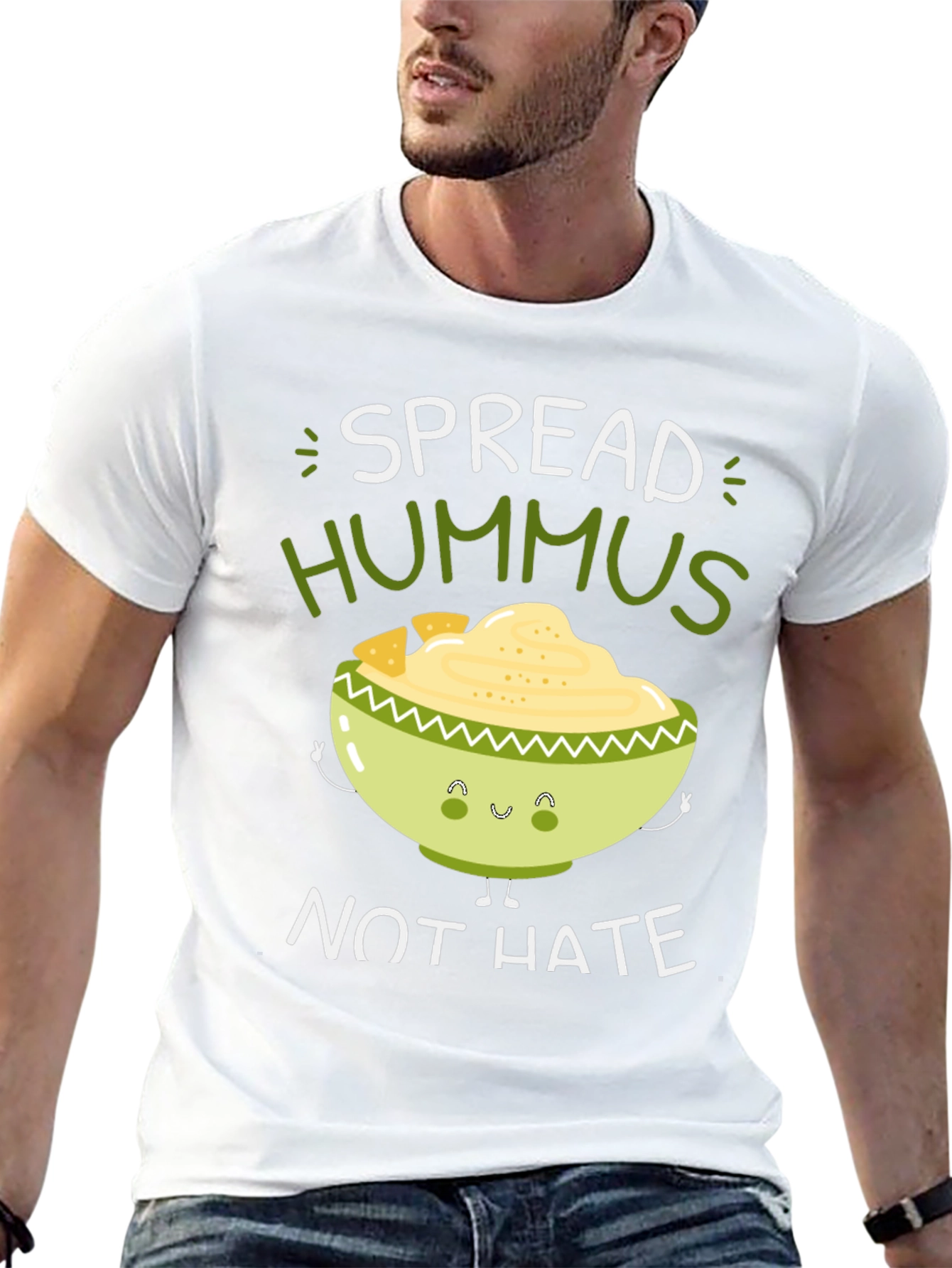 Spread Hummus Not Hate Graphic Tee