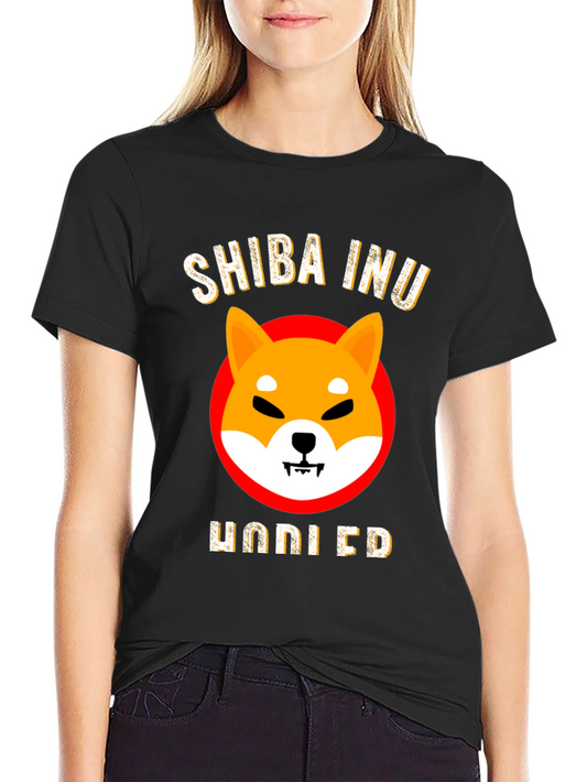 Shiba Inu HODLED Black T-Shirt