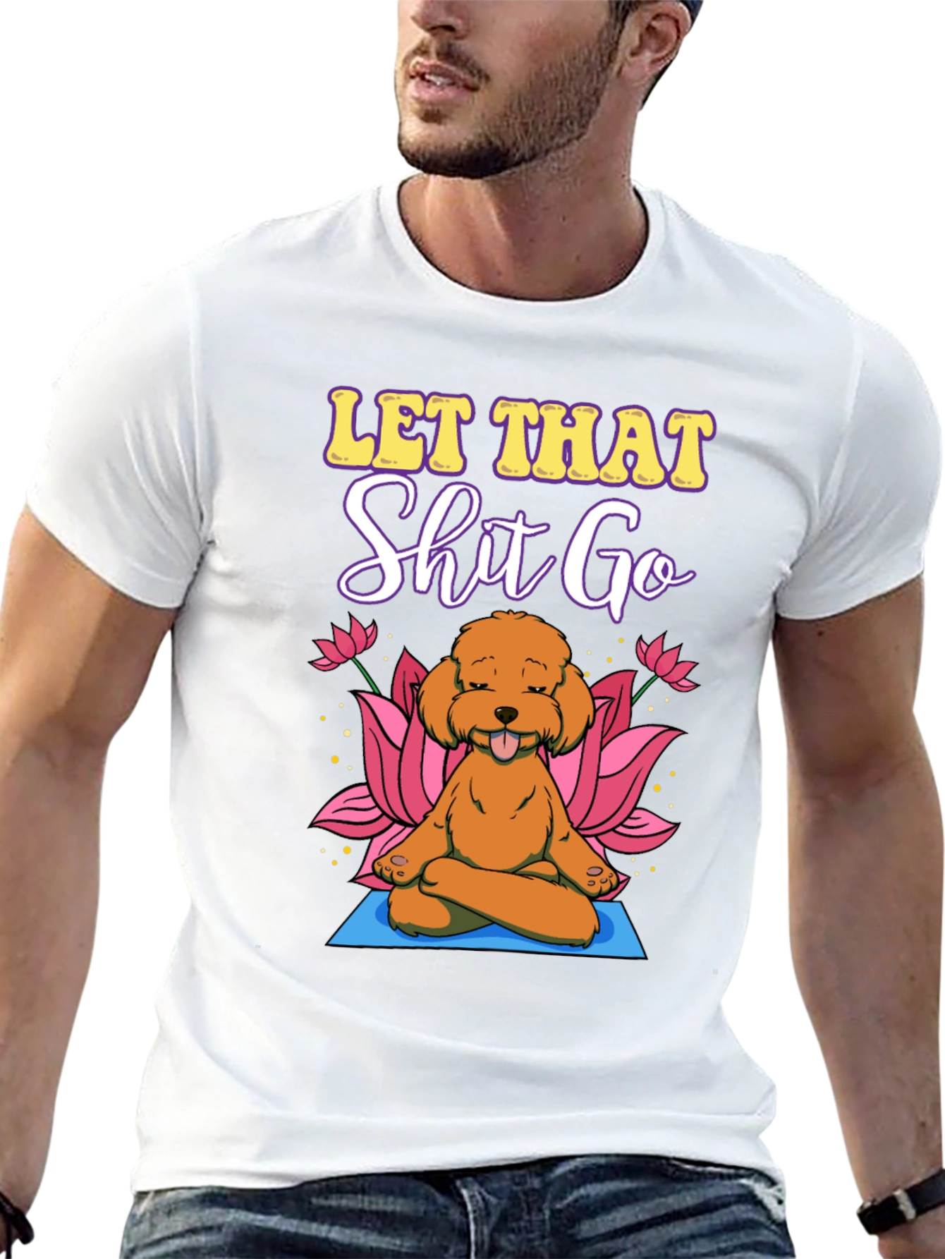 Let That Go Yoga Dog T-Shirt