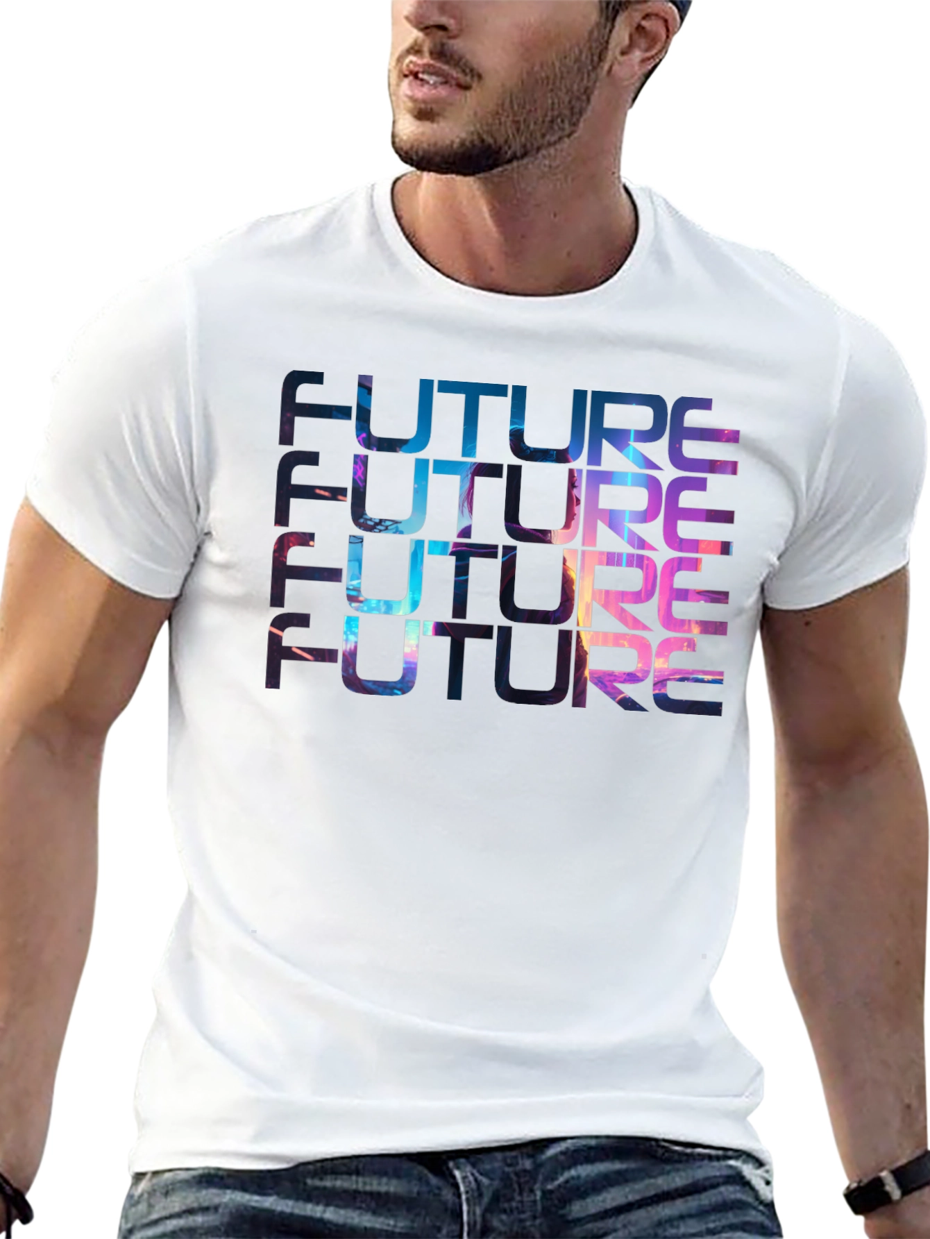 Future Graphic Tee - Galaxy Print