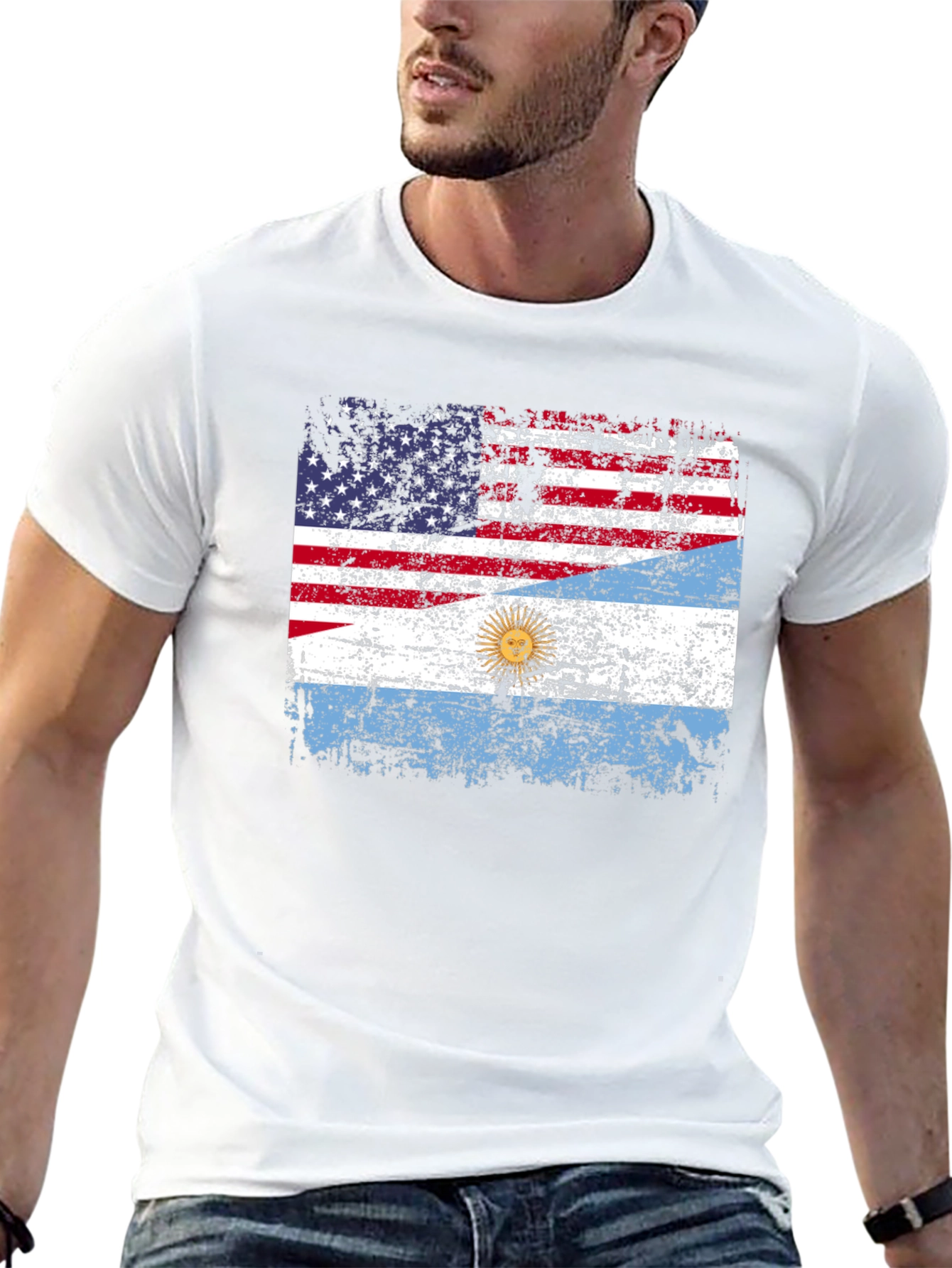 Argentina USA Flag T-Shirt