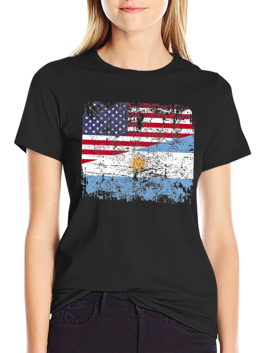 Argentina USA Flag T-Shirt