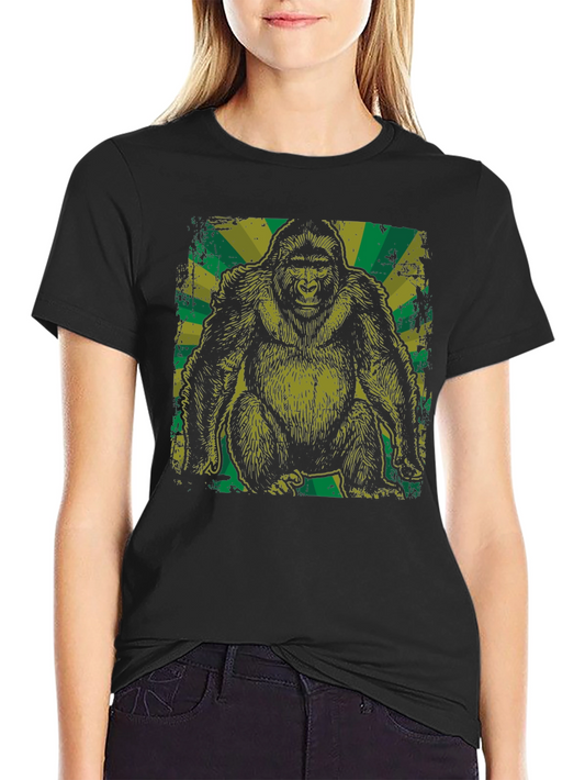 Vintage Gorilla Graphic Tee - Black