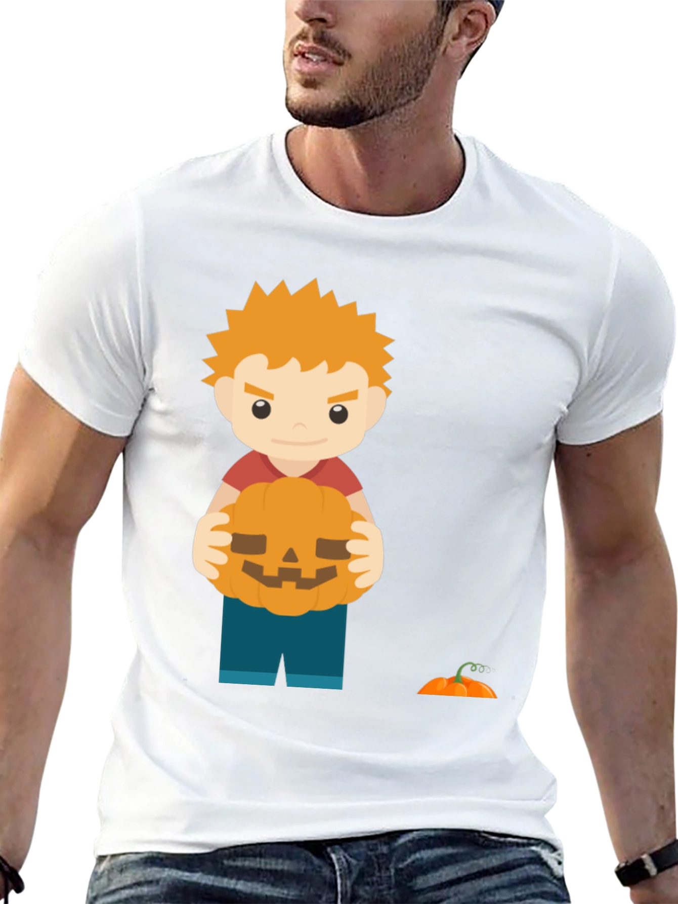 Halloween Boy with Pumpkin T-Shirt