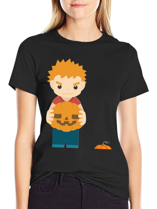 Halloween Boy with Pumpkin T-Shirt