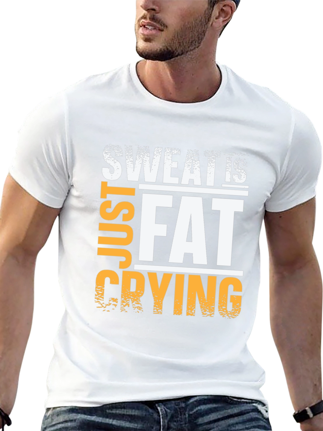 Sweat is Fat Crying Graphic T-Shirt