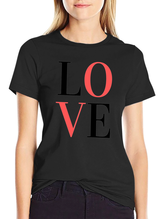 LOVE Graphic Tee - Stylish Black T-Shirt