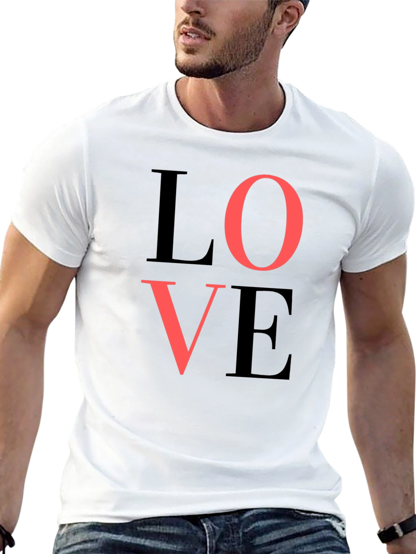 LOVE Graphic Tee - Stylish Black T-Shirt