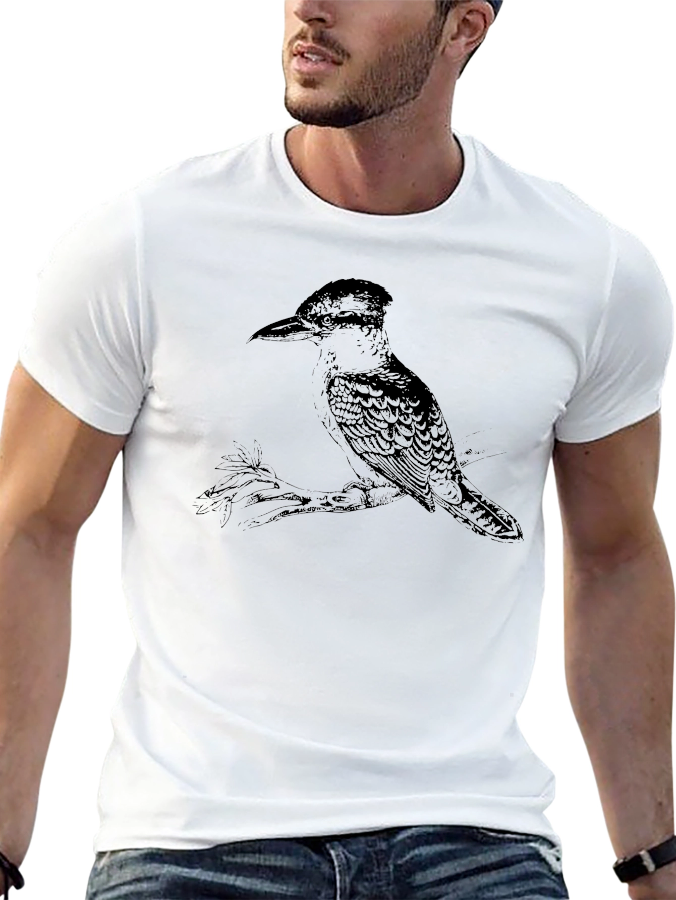 Black Kookaburra Bird Graphic Tee