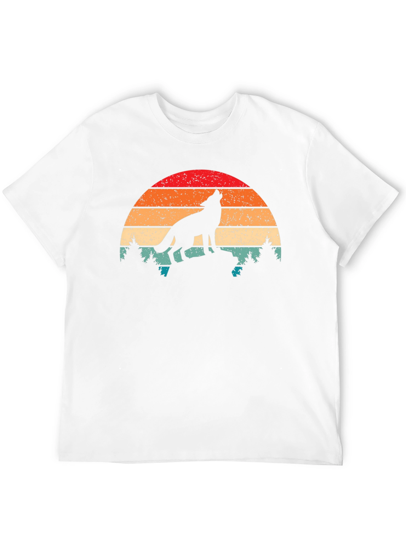 Wolf Sunset Graphic T-Shirt