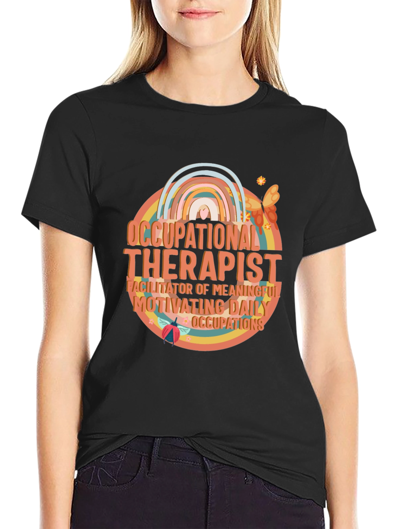 Occupational Therapist Rainbow Graphic Tee