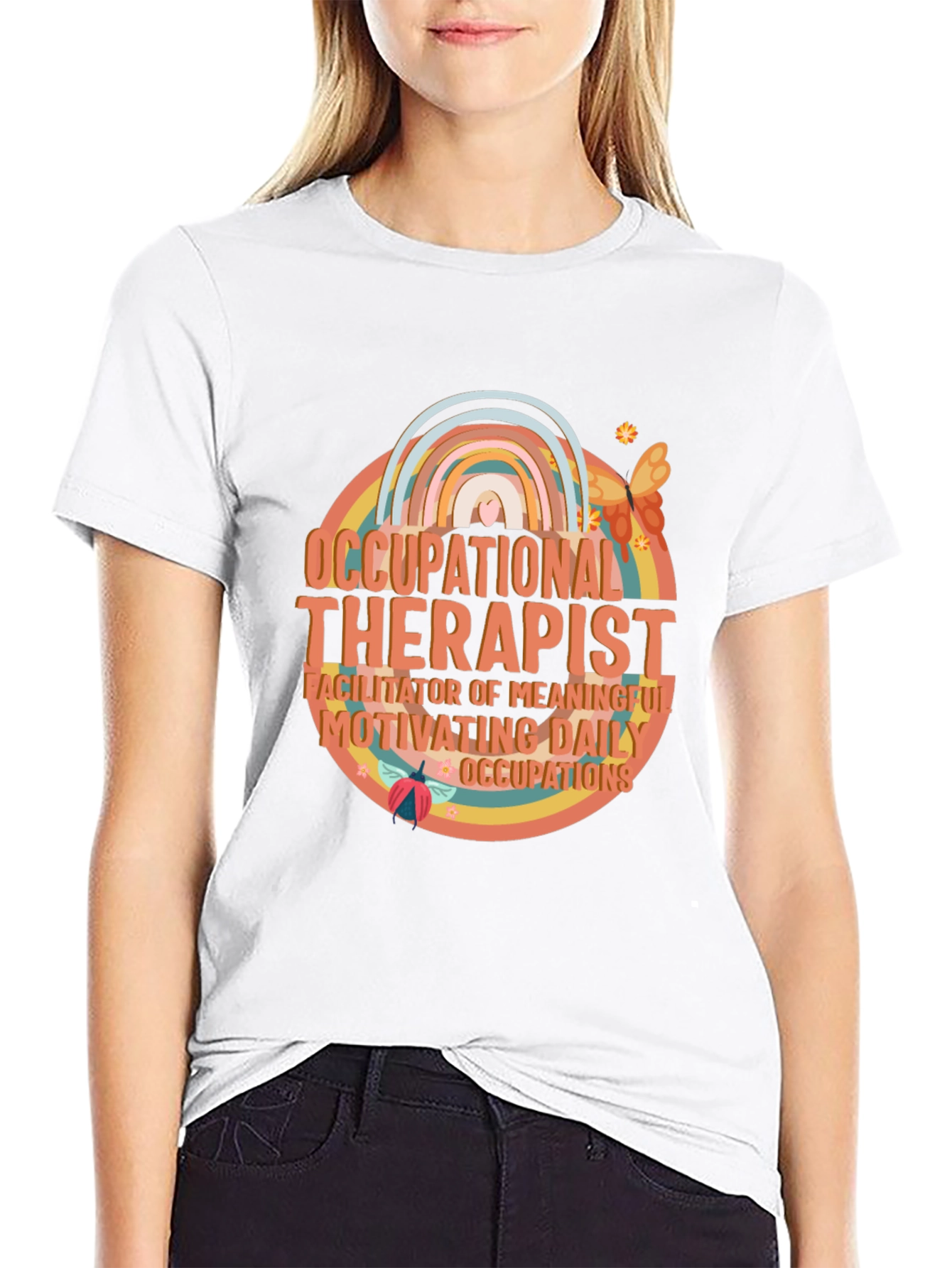 Occupational Therapist Rainbow Graphic Tee