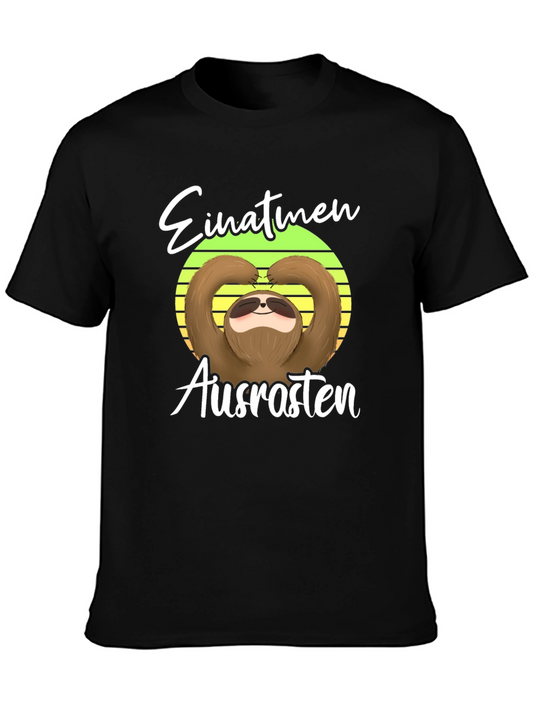 Sloth Einatmen Ausrasten Graphic Tee