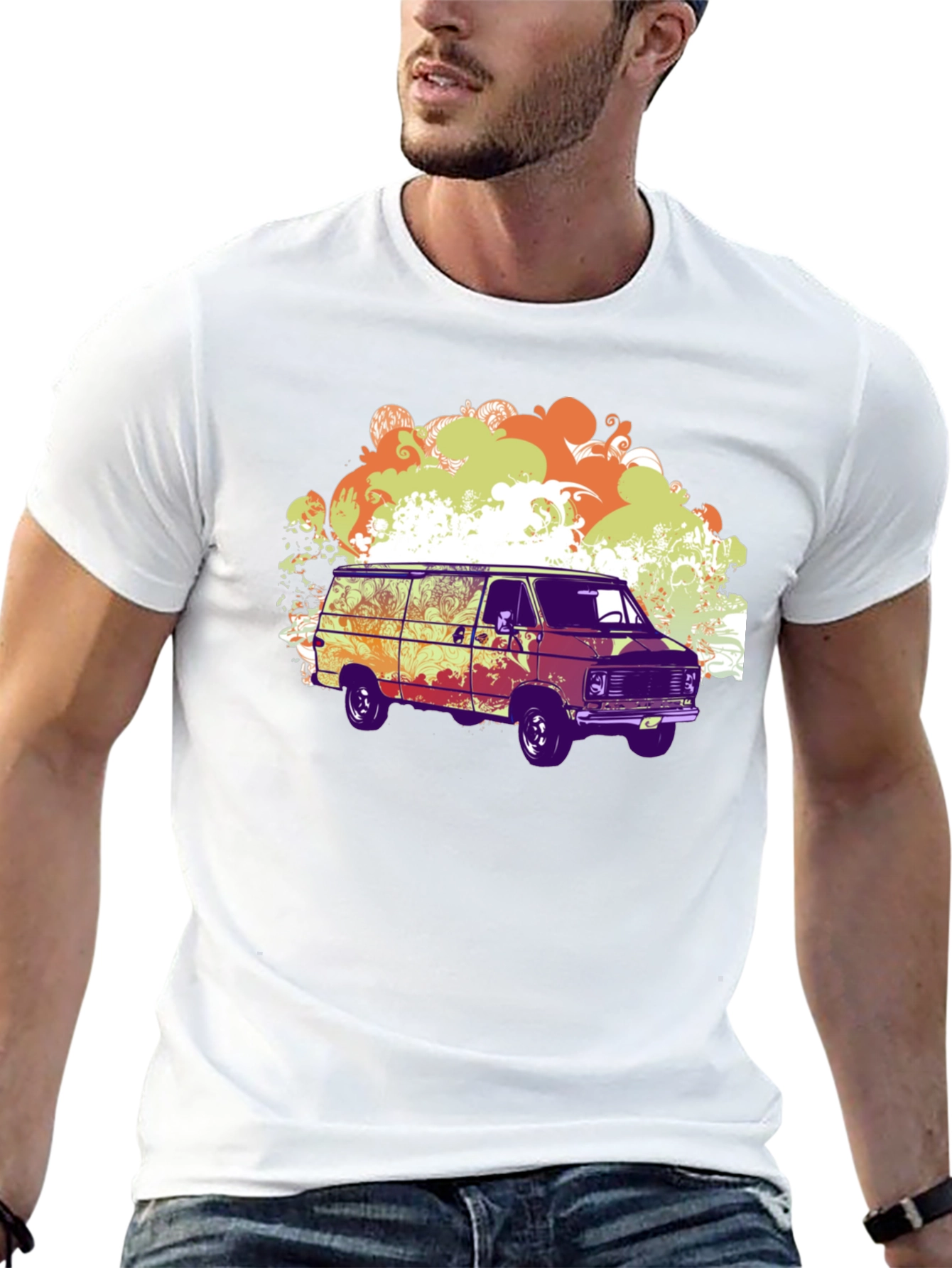 Retro Van Graphic Tee - Black