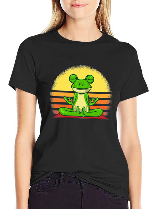 Meditating Frog T-Shirt - Zen Vibe Tee