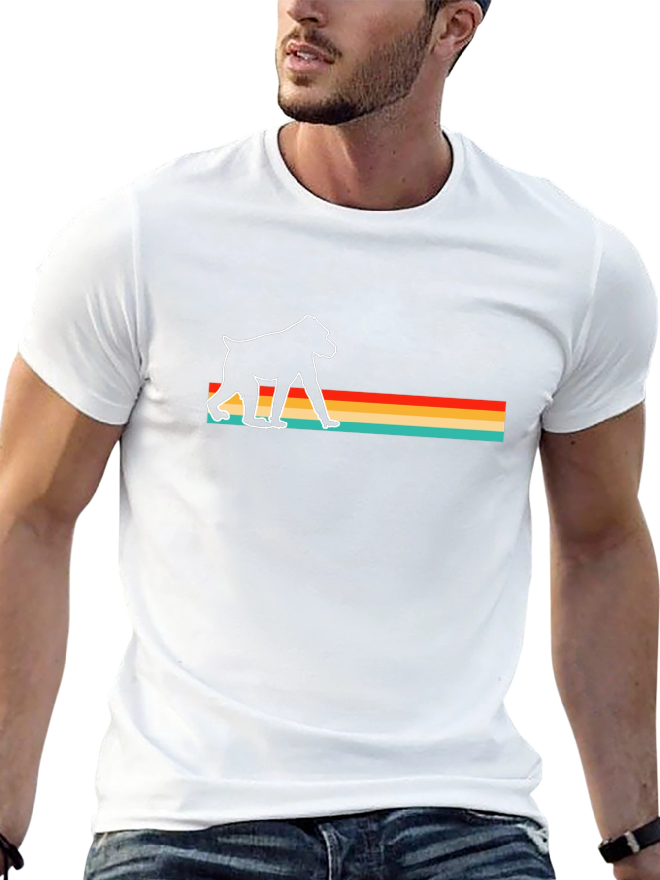 Retro Baboon Graphic Tee - Classic Comfort Fit