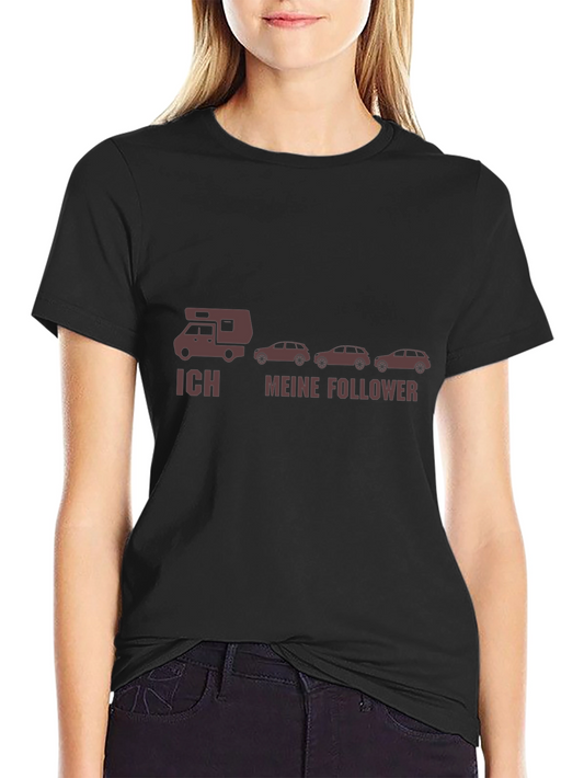 Ich Meine Follower Black T-Shirt - Camper Van & Car Design