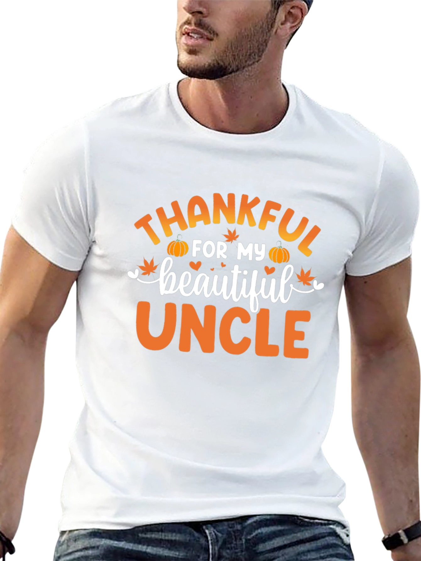 Thankful For My Beautiful Uncle Thanksgiving T-Shirt