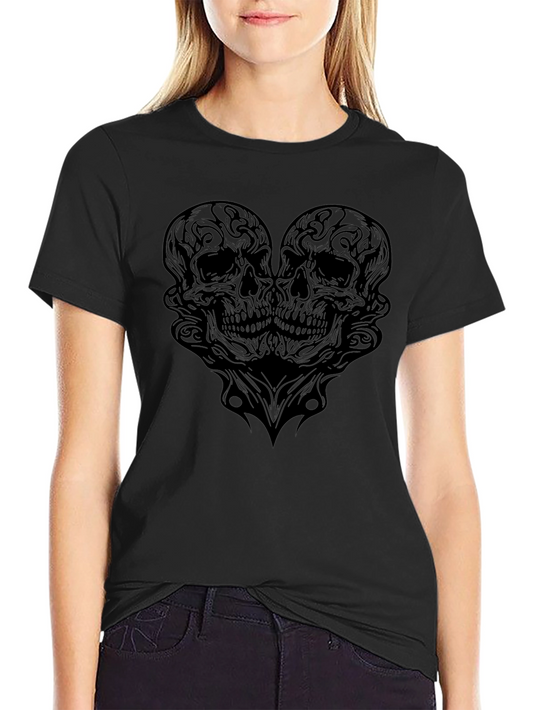 Skull Heart Graphic Tee - Mens Black T-Shirt