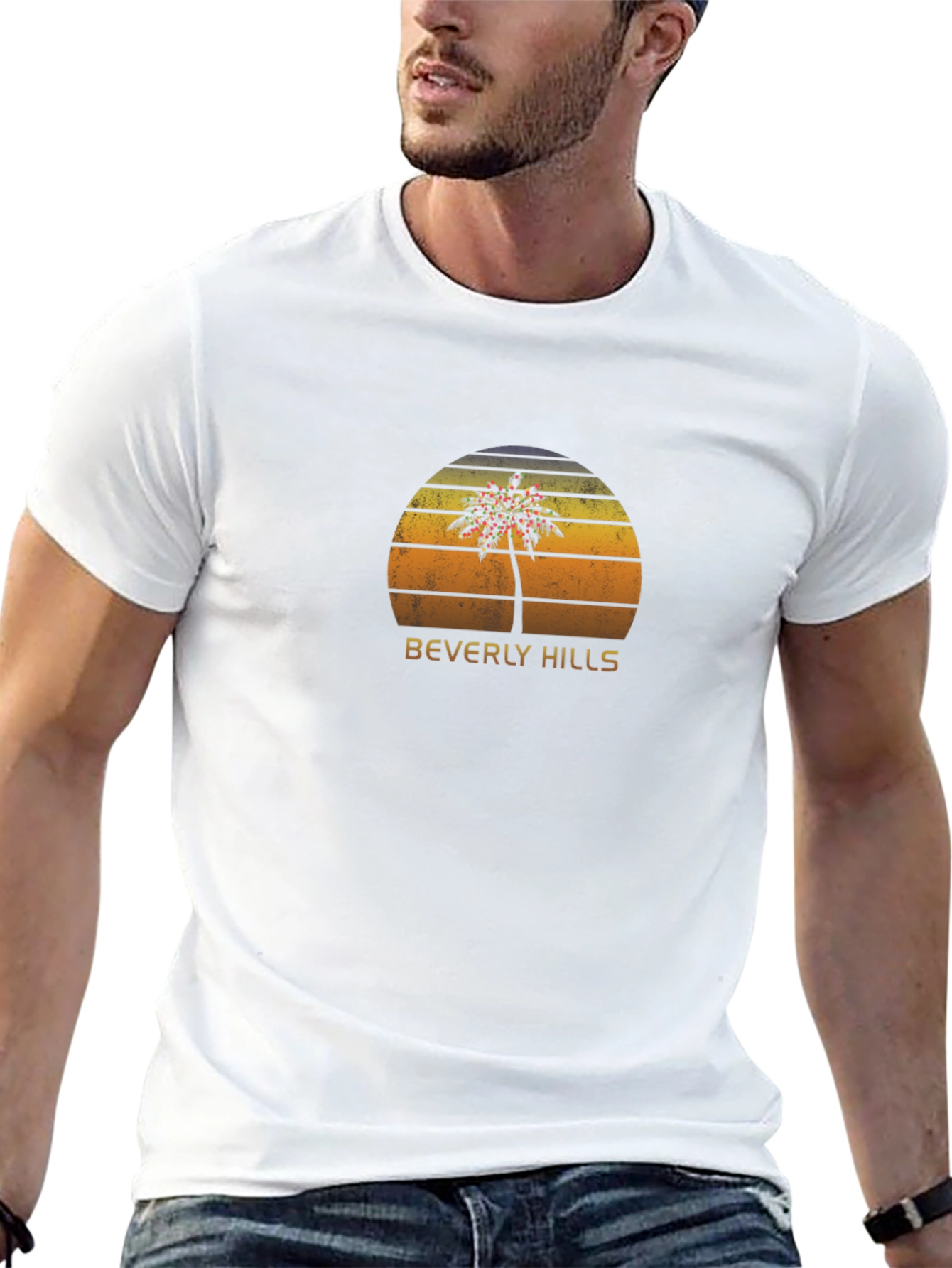 Beverly Hills Retro Palm Tree Graphic Tee
