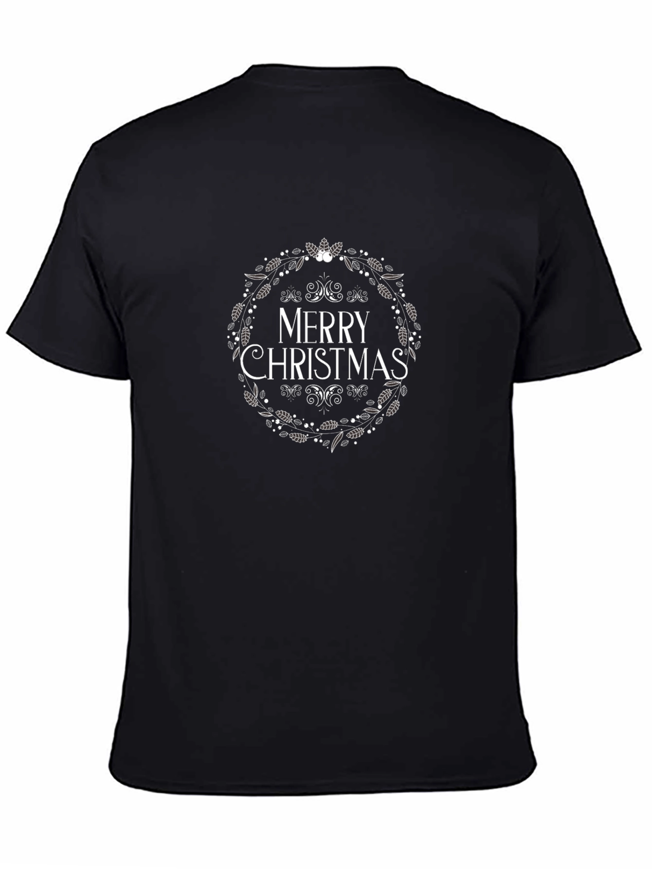 Merry Christmas Wreath Graphic T-Shirt