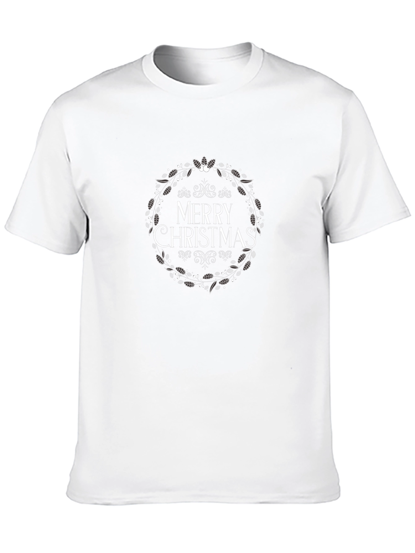 Merry Christmas Wreath Graphic T-Shirt
