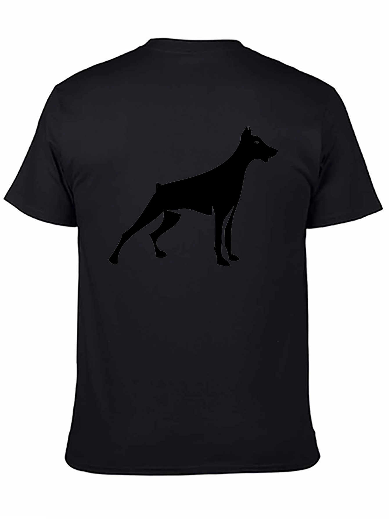 Doberman Silhouette Tee - Modern Black Graphic T-Shirt