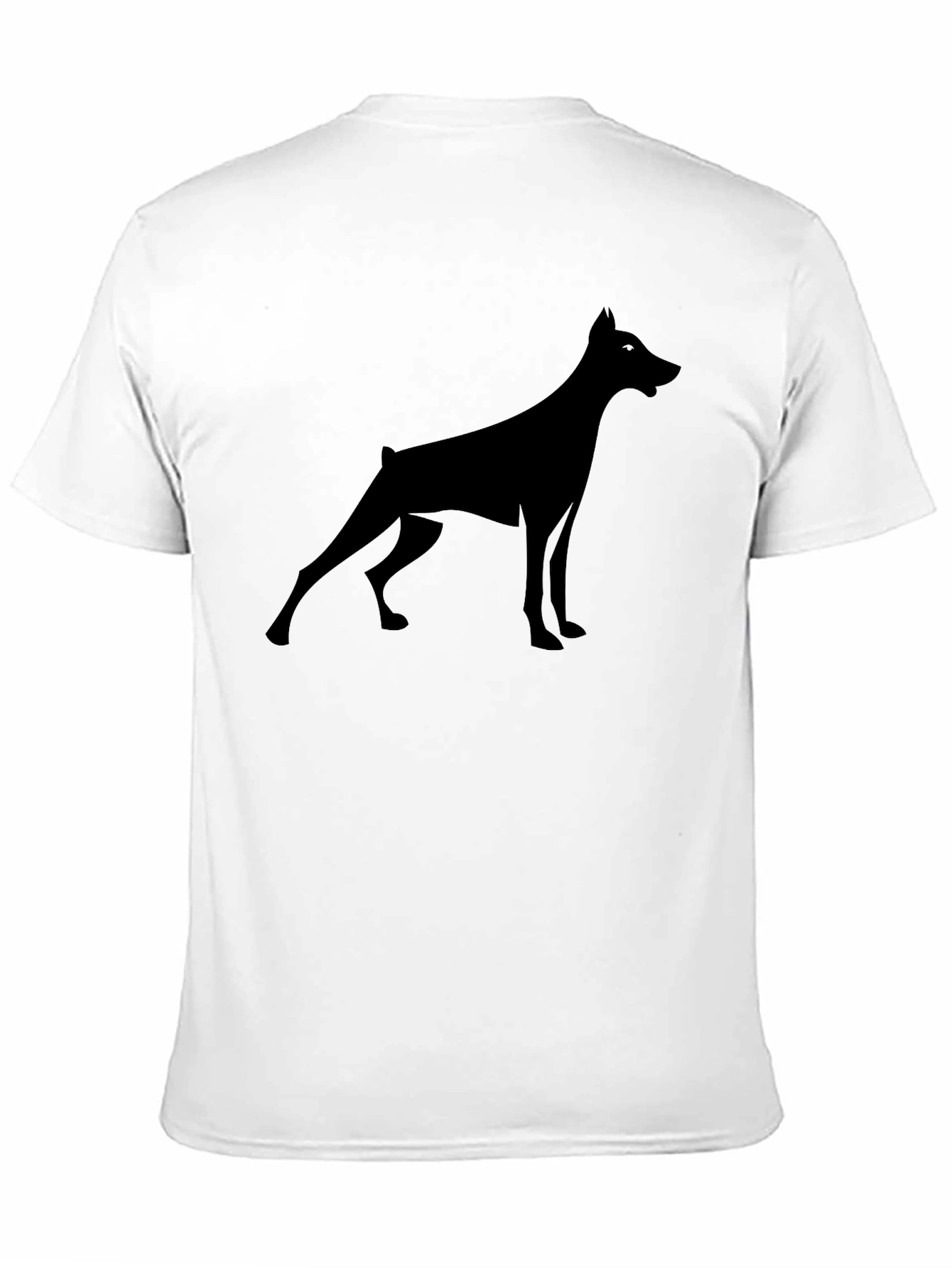 Doberman Silhouette Tee - Modern Black Graphic T-Shirt