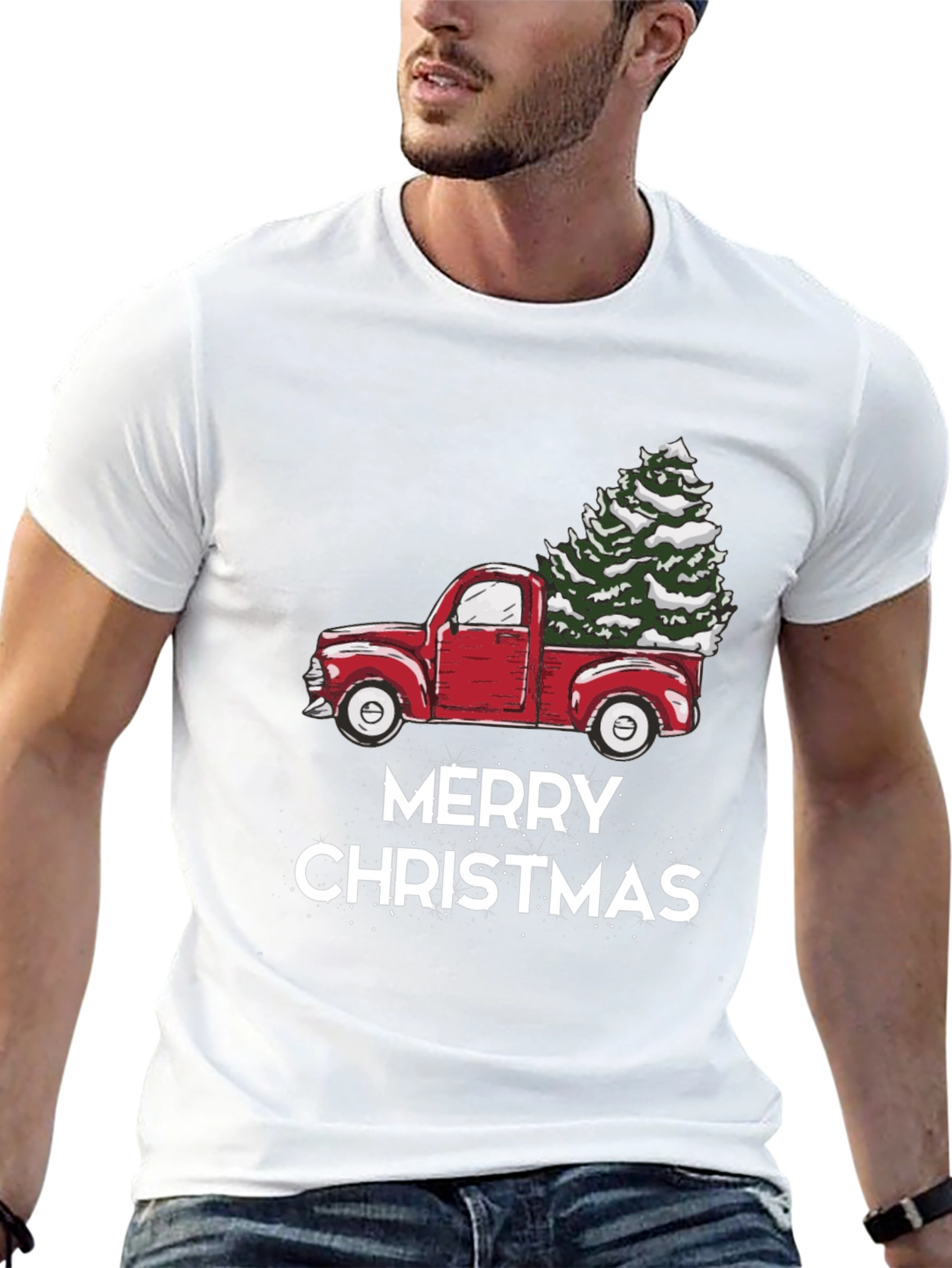 Merry Christmas Truck Graphic Tee