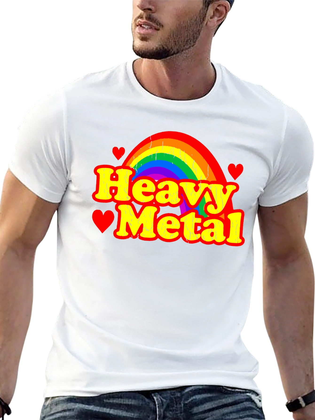 Heavy Metal Rainbow Graphic T-Shirt