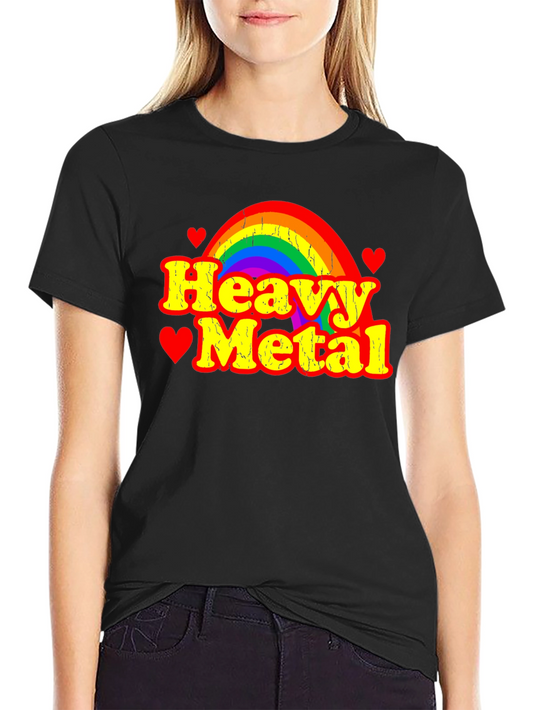 Heavy Metal Rainbow Graphic T-Shirt