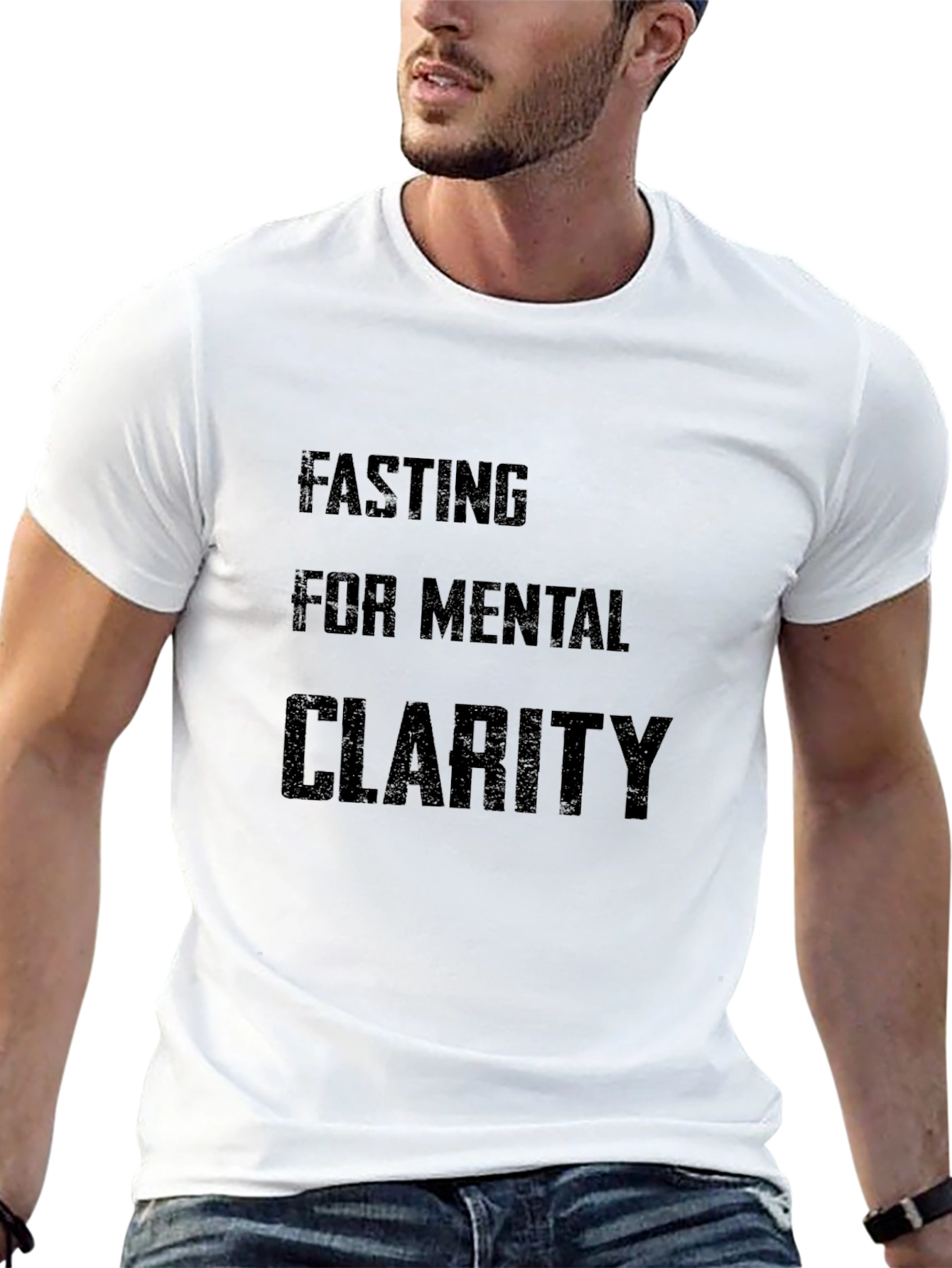 Fasting for Mental Clarity Black Graphic Tee