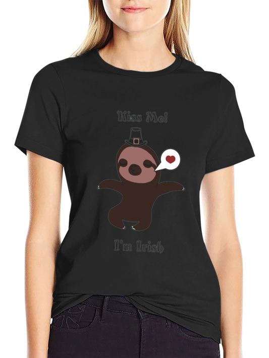 Kiss Me Im Irish Sloth T-Shirt