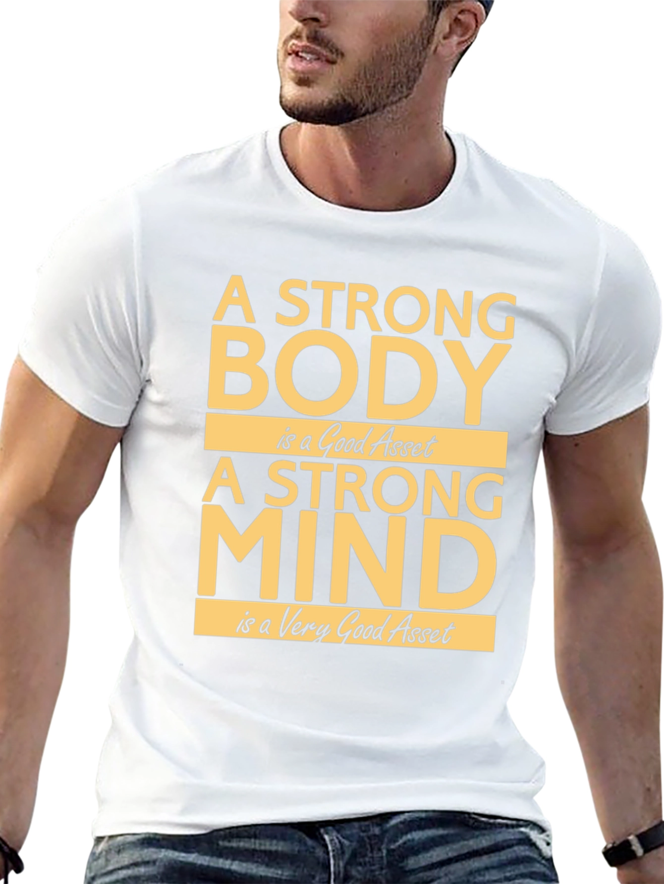 Strong Body Strong Mind Graphic Tee - Black