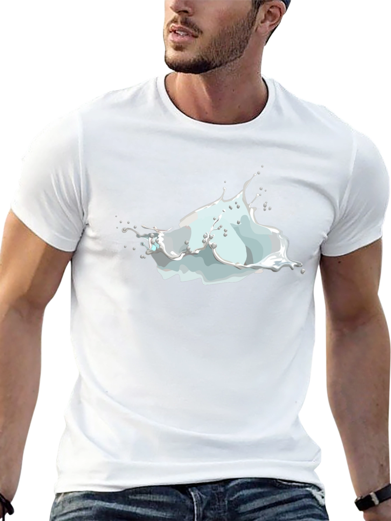 Milk Splash Graphic Tee - Mens Black T-Shirt