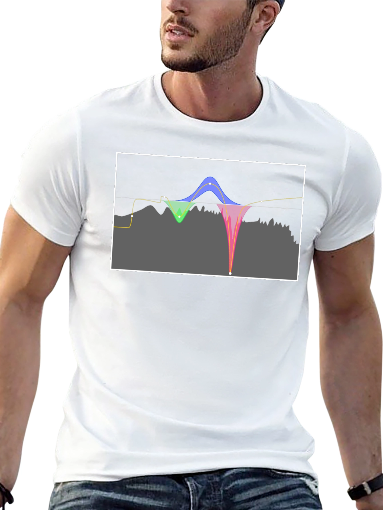 Sound Wave Graphic Tee - Modern Black T-Shirt