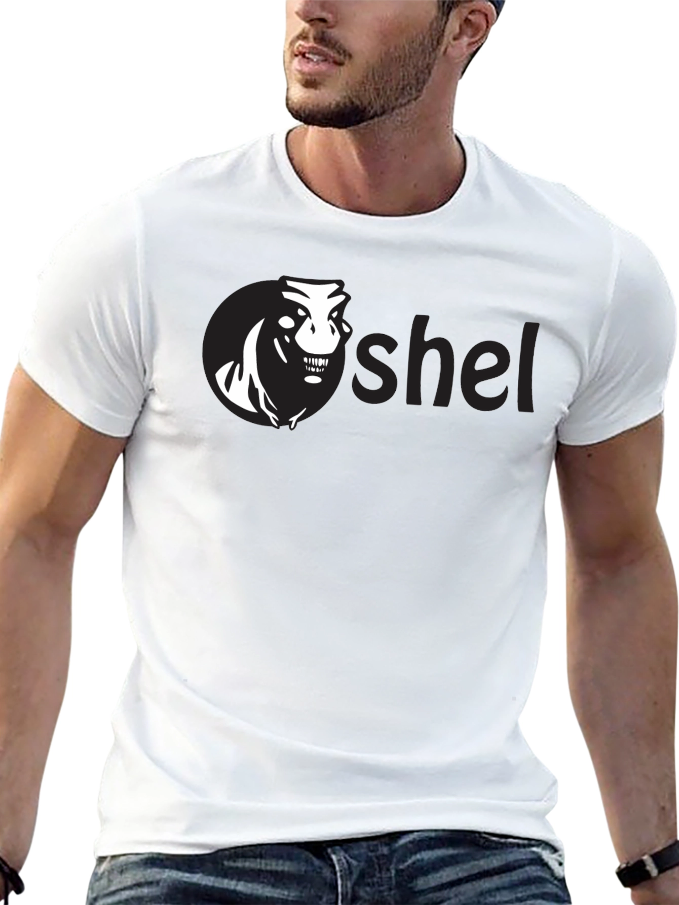 Oshel Graphic Tee - Black Cotton Blend